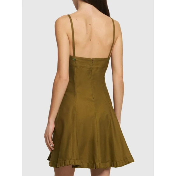 Ludovic de Saint Sernin Easy Cleavage Dress in Olive Green Medium New Womens - Picture 10 of 16